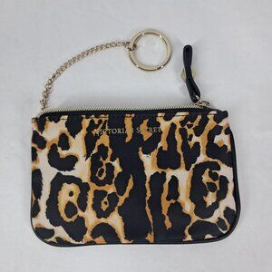 Victoria's Secret Animal Print Small Coin Key Chain Purse